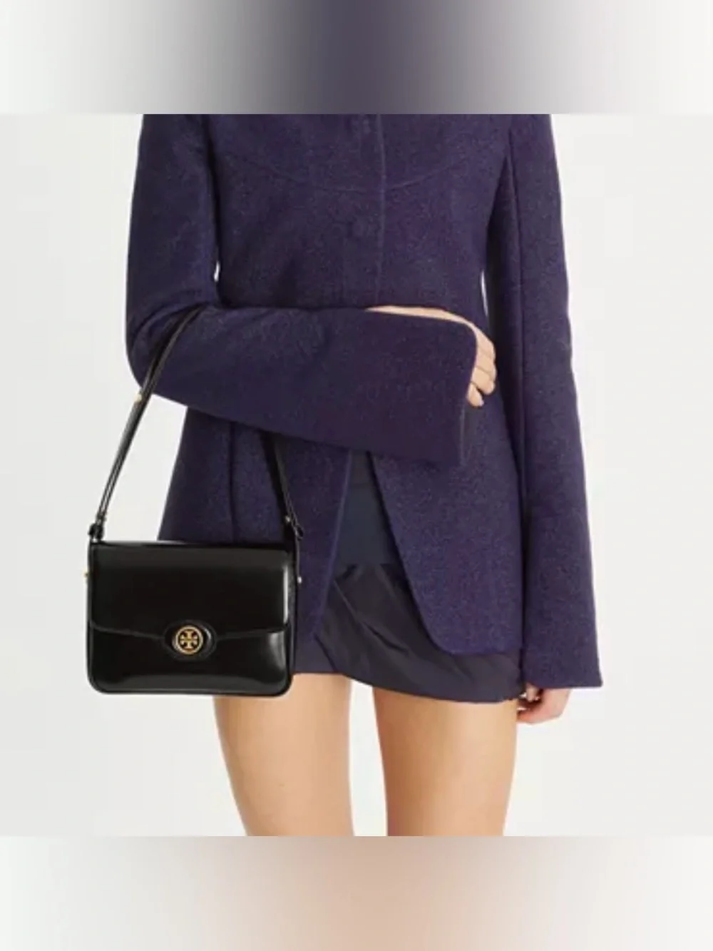 TORY BURCH Robinson Spazzolato Leather Convertible Shoulder Bag
